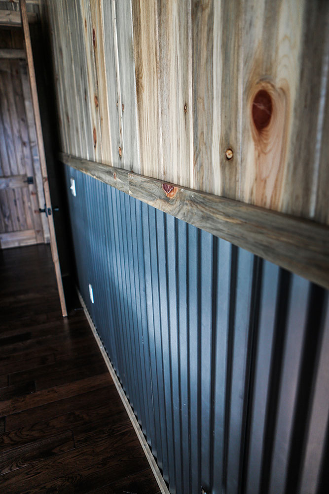 Corrugated Steel Panels Northern Log, How To Make Corrugated Metal Look Rustic