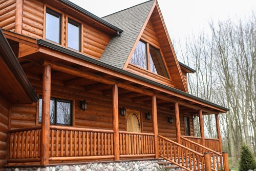 3x10 cedar log siding.