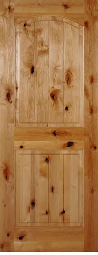 2 Panel Knotty Alder Arch Door