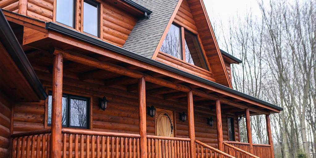 cedar log siding