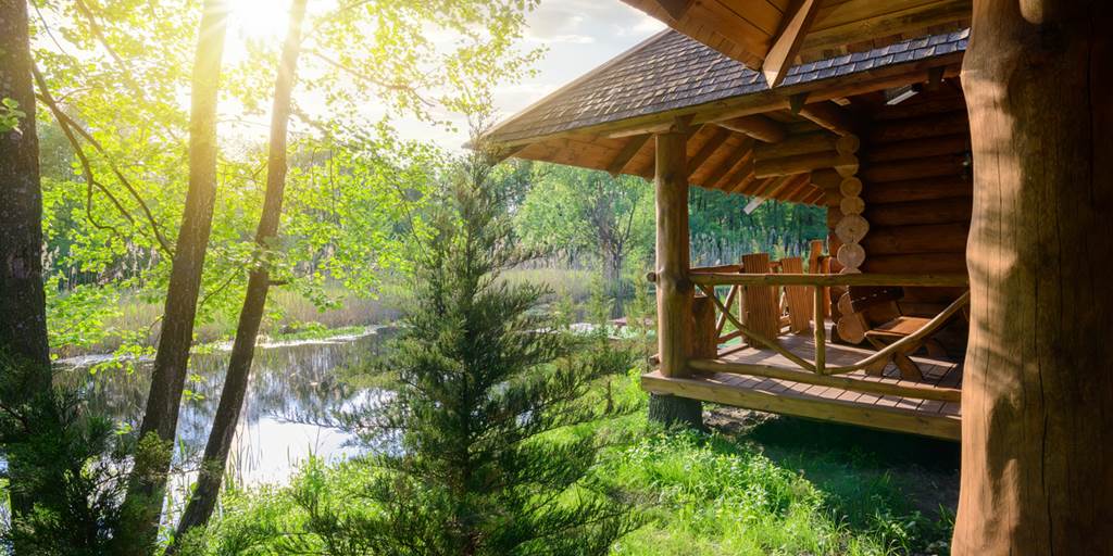 A beautiful log cabin someone built after working with a professional lumber supplier