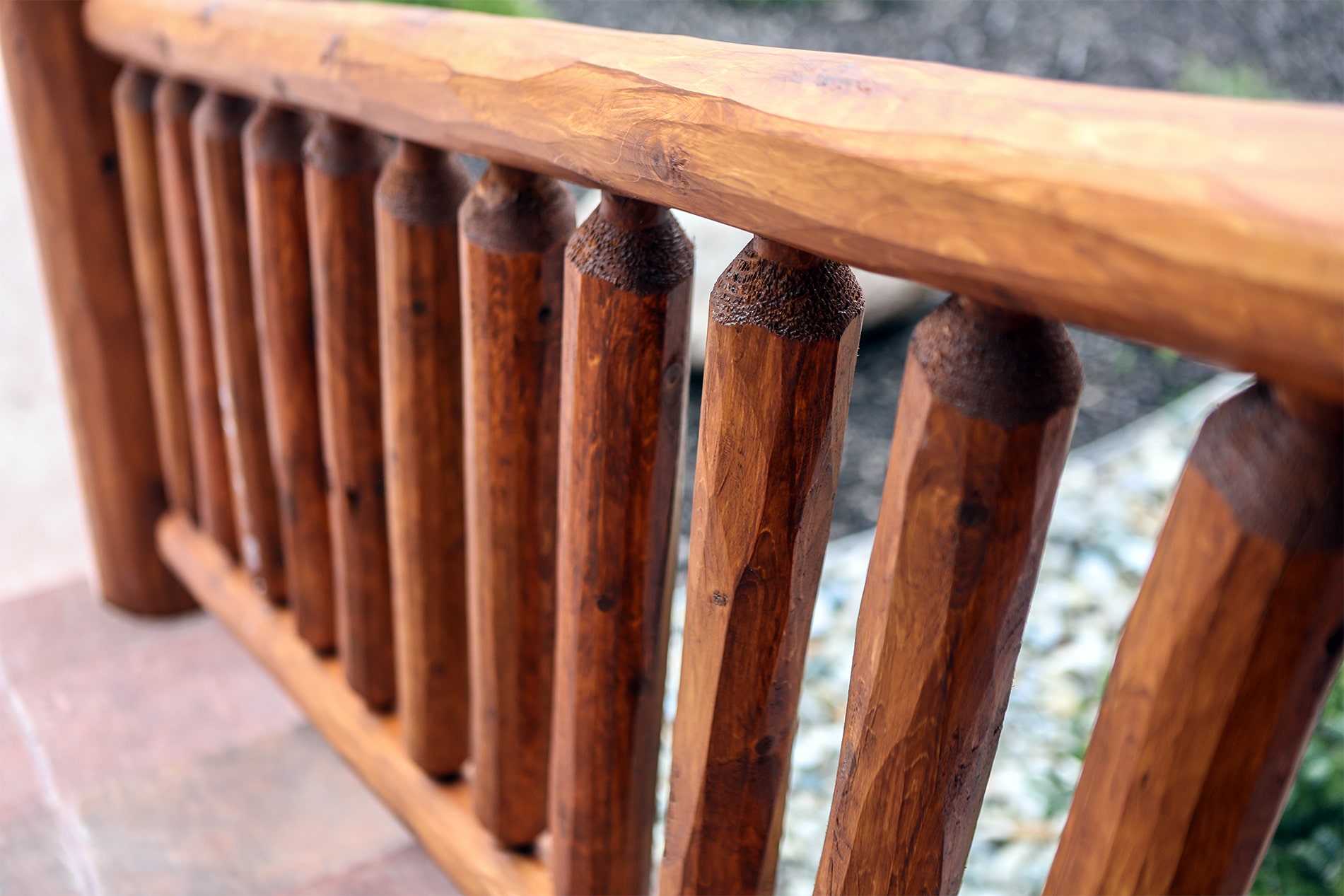 Cedar Log Railings