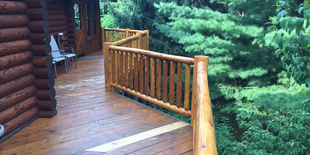 Stair Rail for Post-to-Post Deck Railing on an Angle