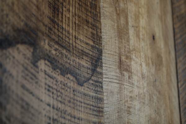 Close up of circle sawn texture on barn wood siding from Northern Log Supply