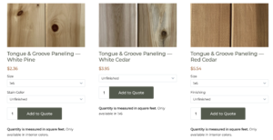 Northern Log Tongue and Groove Wall Paneling Options